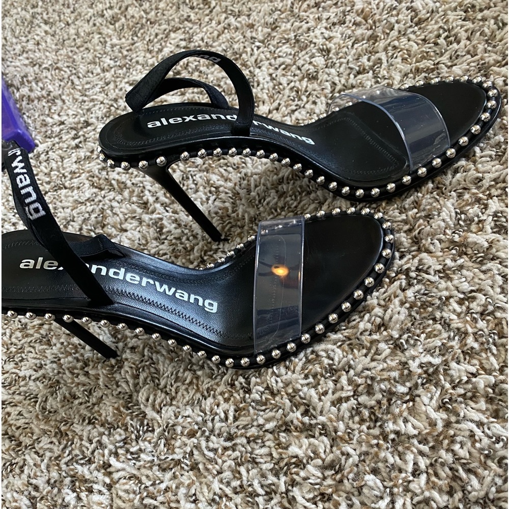 Alexander wang Nova Logo Sandal in Black